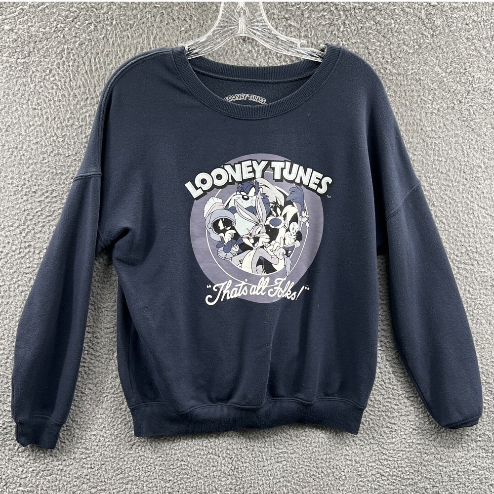 Looney Tunes Y2K Sweatshirt S Pullover Relaxed Crewneck Bugs Bunny Tweety Retro